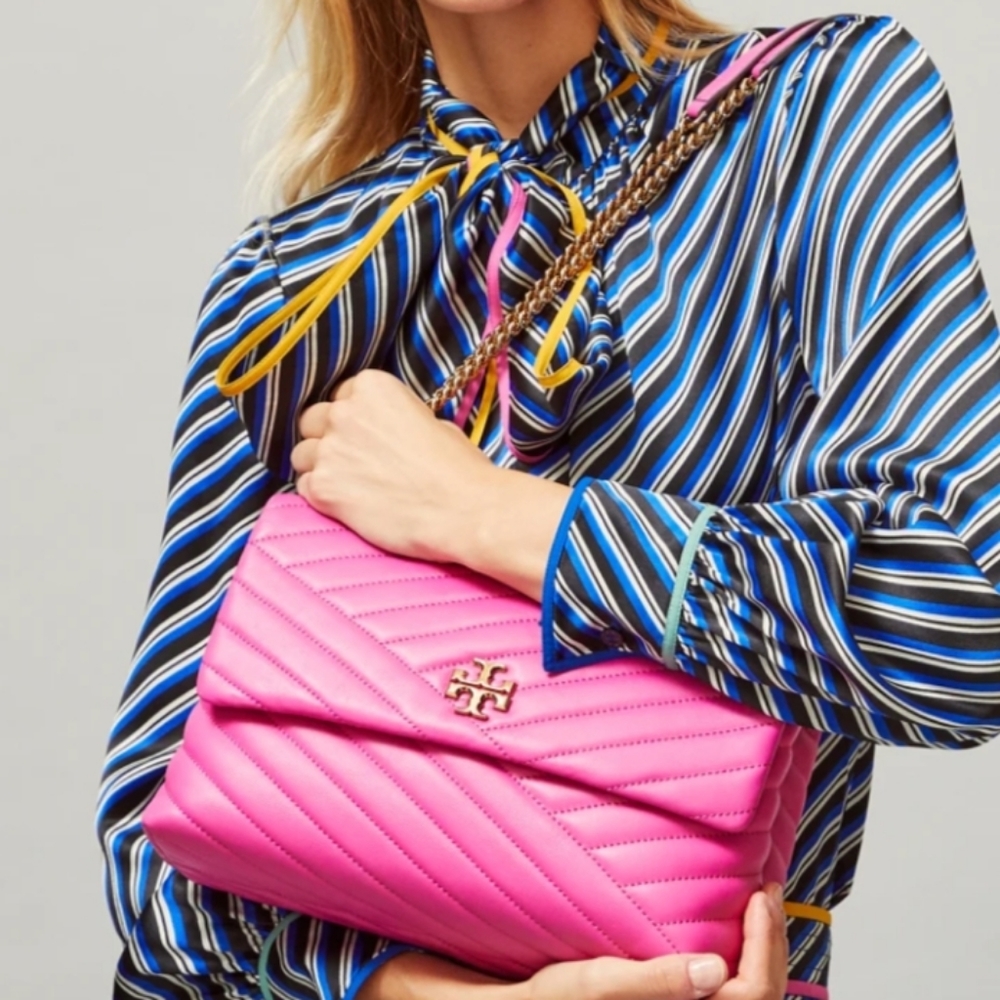 💗New Tory Burch CHEVRON CONVERTIBLE SHOULDER BAG - Picture 3 of 8